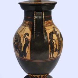 Archaic black-figure amphora with Achilles and Ajax playing a board game 2